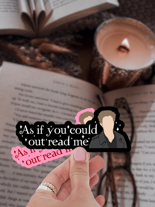 Twilight As If You Could Out Read Me Sticker: Red/Pink / Standard