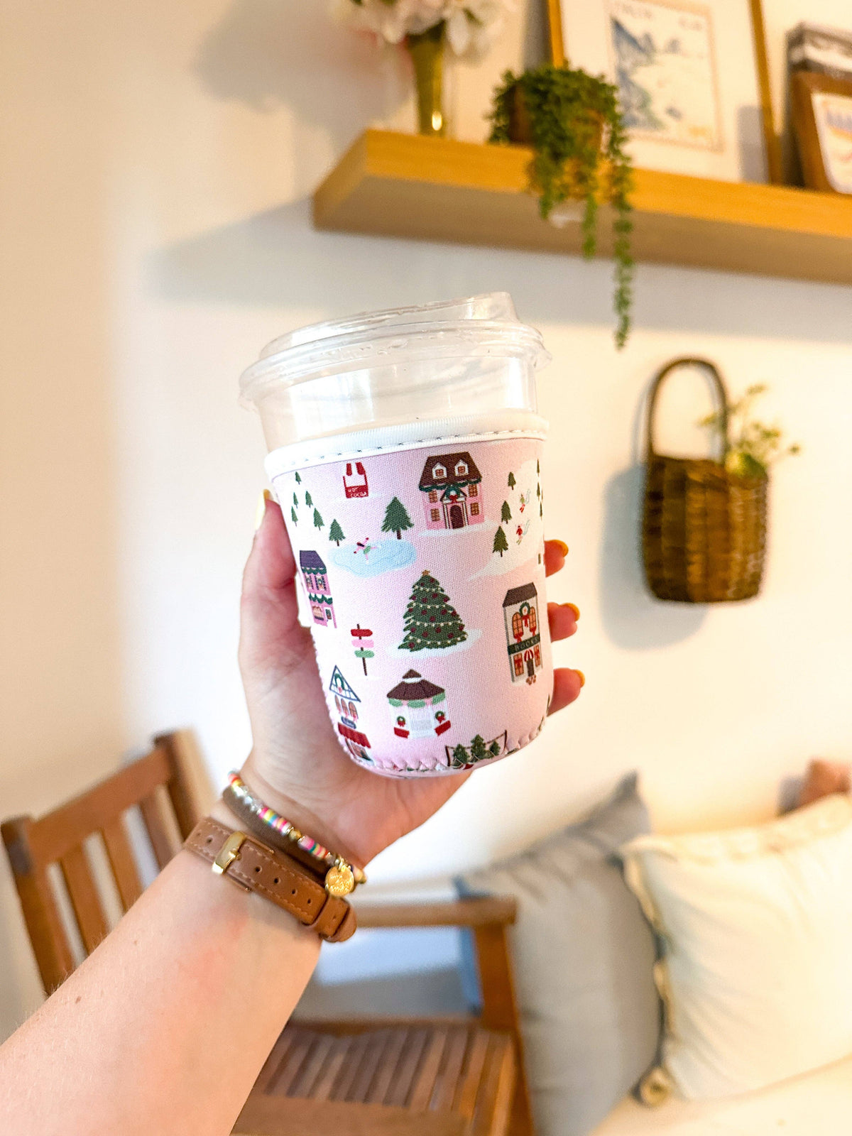 Christmas Village | Reusable Coffee Sleeve: Small (16-20oz)