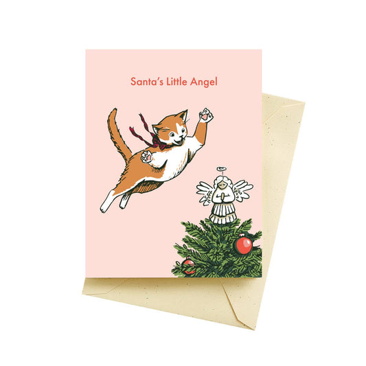 Santa's Angel Cat Holiday Cards