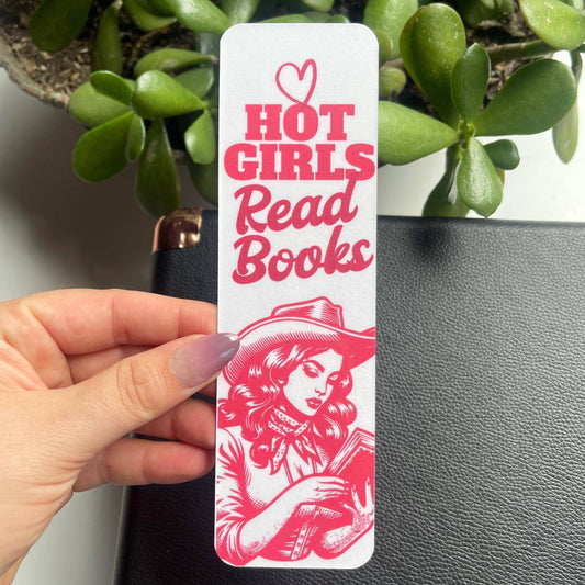 Hot Girls Read Books Cowgirl Bookmark