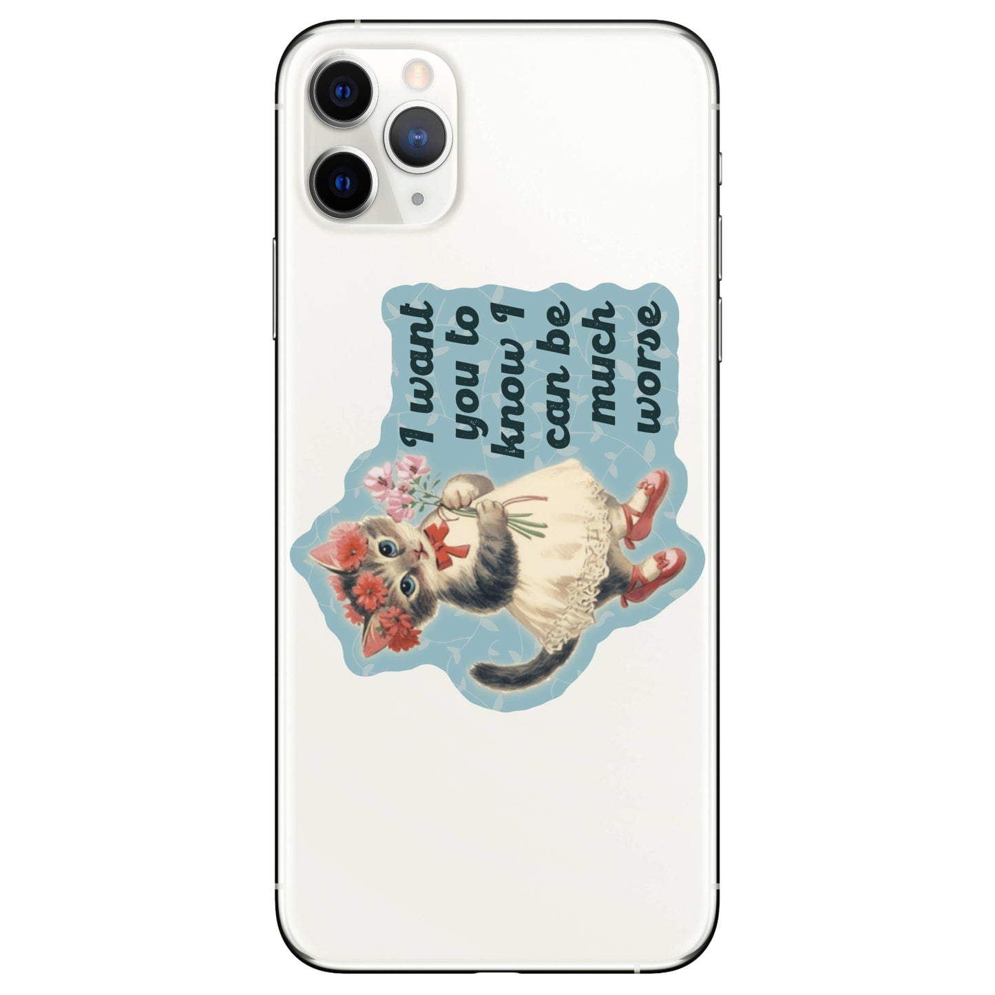 Feisty Kitty Cat Sarcastic Cute High Quality Vinyl Sticker