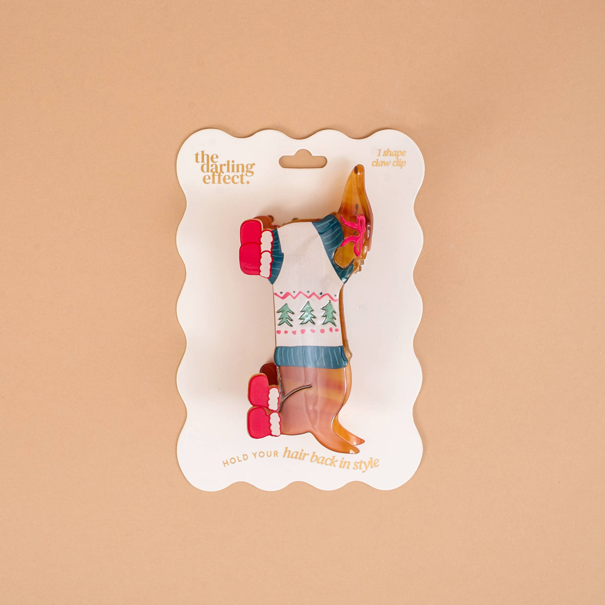 Shape Up Claw Clip-Dashing Dachshund