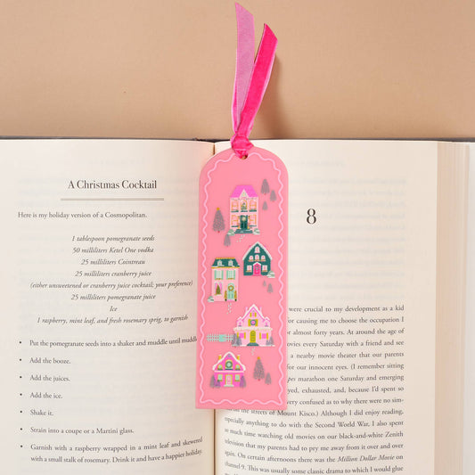 Acrylic Bookmark-Pink Pine Village